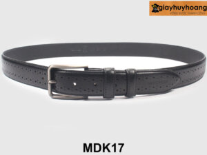 Dây nịt thắt lưng nam 3.3 cm đục lỗ thủ công MDK17 nhiều mẫu 003