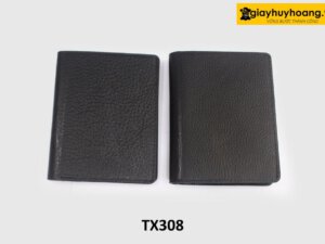 Bóp Ví nam da bò vân hạt 1 ngăn đựng tiền TX308 001