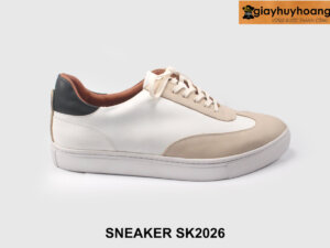 Size 43 Giày da nam sneaker đế bằng đẹp cá tính SK2026 001