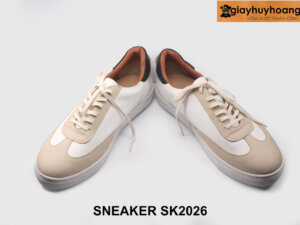 Size 43 Giày da nam sneaker đế bằng đẹp cá tính SK2026 004
