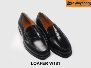 [Size 42] Giày lười nam đế cao su màu đen W181 005