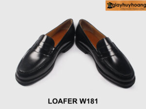 [Size 42] Giày lười nam đế cao su màu đen W181 004