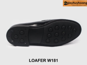 [Size 42] Giày lười nam đế cao su màu đen W181 002