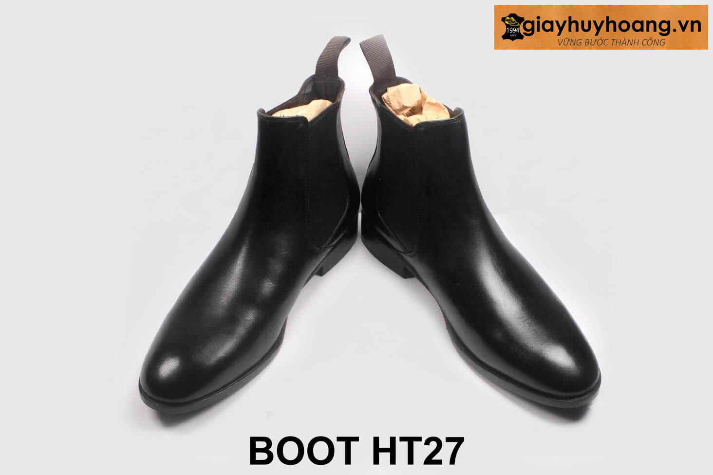 ban-giay-da-boot-nam-thu-cong-ht27-cao-cap-1 Giày da boot nam chính hãng cổ cao Boot HT27 003