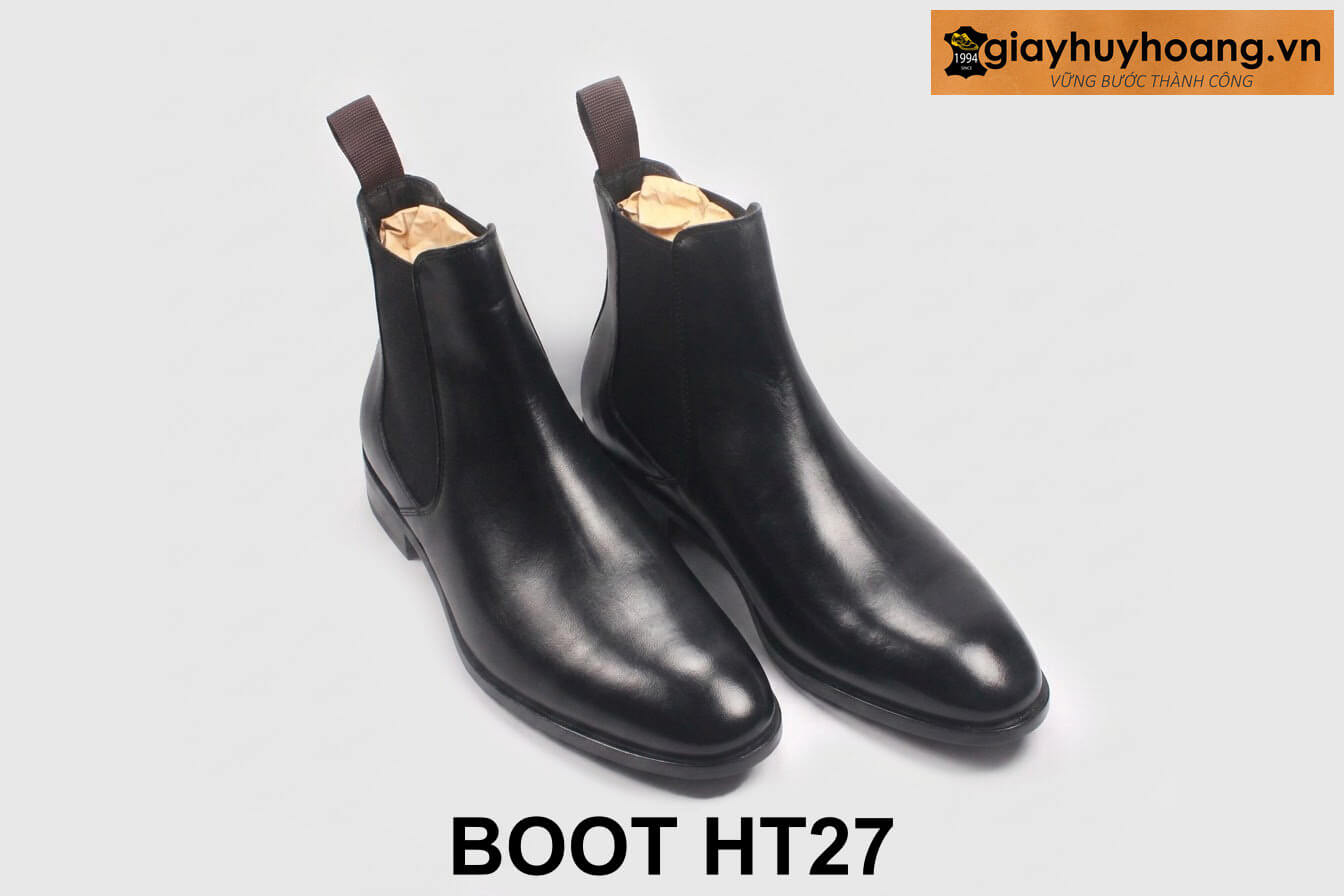 ban-giay-da-boot-nam-thu-cong-ht27-cao-cap-4 Giày da boot nam chính hãng cổ cao Boot HT27 002
