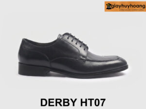 Giày da nam chính hãng derby sliptoe Derby T07 đen 001
