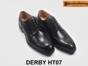 Giày da nam chính hãng derby sliptoe Derby T07 đen 004