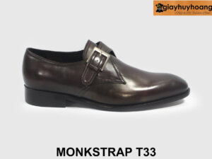 Giày da nam 1 khóa đế khâu chỉ Monkstrap HT33 001