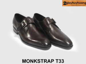 Giày da nam 1 khóa đế khâu chỉ Monkstrap HT33 004