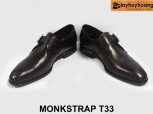 Giày da nam 1 khóa đế khâu chỉ Monkstrap HT33 003