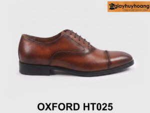 Giày da nam oxford công sở chính hãng màu bò HT025 001