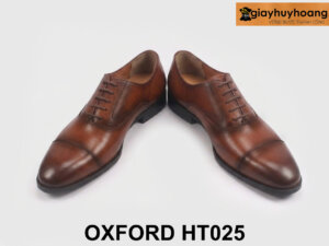Giày da nam oxford công sở chính hãng màu bò HT025 002