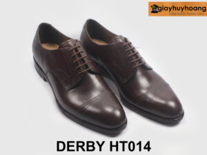 Giày da nam công sở màu nâu sang trọng Derby HT014 004