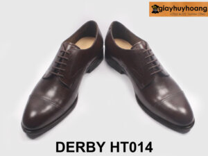 Giày da nam công sở màu nâu sang trọng Derby HT014 003