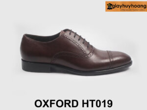 Giày oxford nam trẻ trung màu đỏ đô Oxford HT019 001