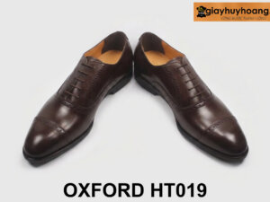 Giày oxford nam trẻ trung màu đỏ đô Oxford HT019 004