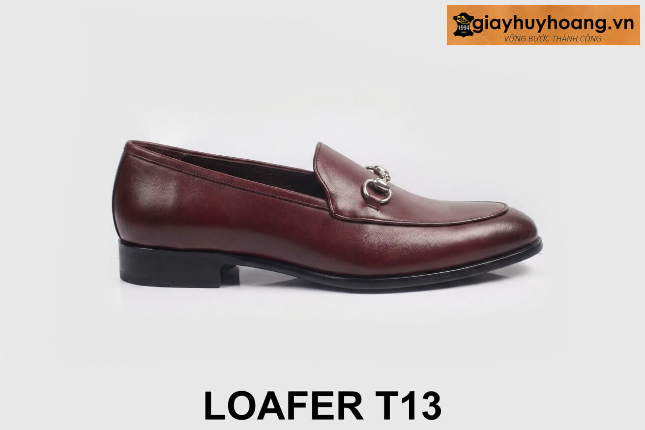 ban-giay-luoi-da-nam-ht13-cao-cap-1 Giày da lười nam có khóa horesit đỏ đô Loafer T13 001