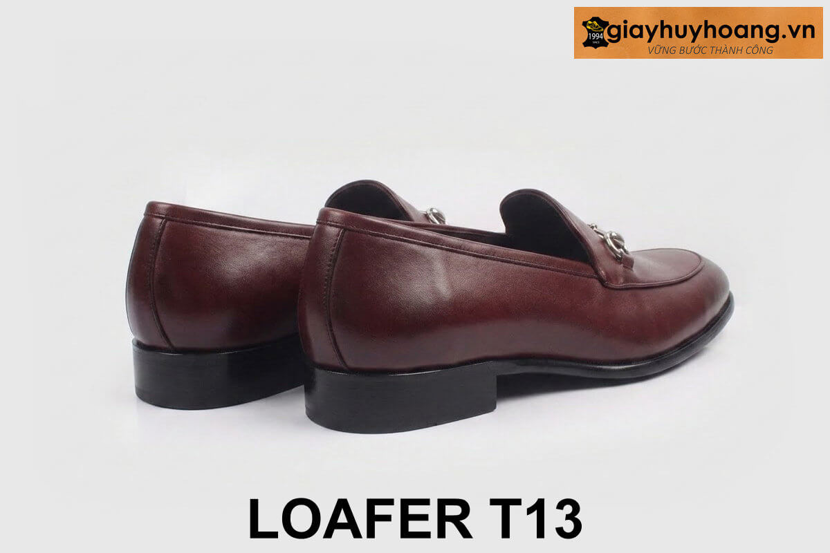 ban-giay-luoi-da-nam-ht13-cao-cap-8 Giày da lười nam có khóa horesit đỏ đô Loafer T13 002