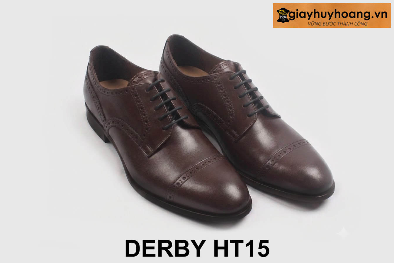 ban-giay-tay-nam-thu-cong-derby-ht15-cao-cap-2 Giày tây derby nam buộc dây phong cách chính hãng HT15 004