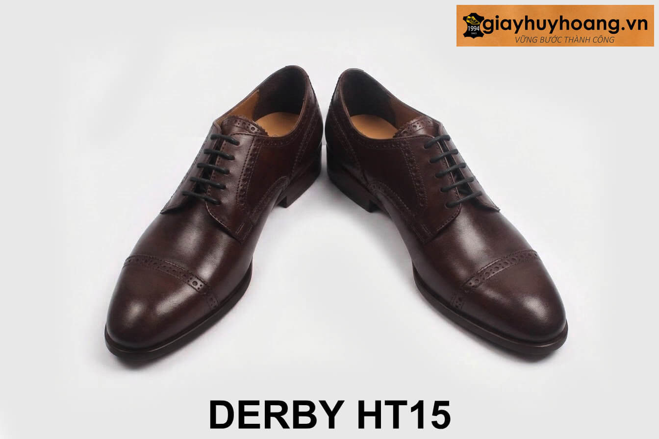 ban-giay-tay-nam-thu-cong-derby-ht15-cao-cap-3 Giày tây derby nam buộc dây phong cách chính hãng HT15 003