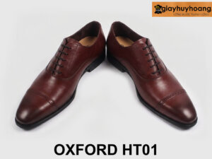 Giày da oxford nam thời trang đỏ đô cao cấp HT01 004