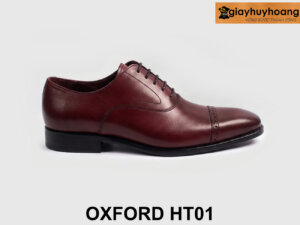 Giày da oxford nam thời trang đỏ đô cao cấp HT01 001