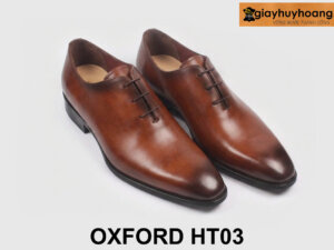 Giày tây oxford nam đẹp chính hãng màu bò HT03 003