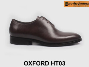 Giày oxford nam da bò trơn màu nâu HT03 001