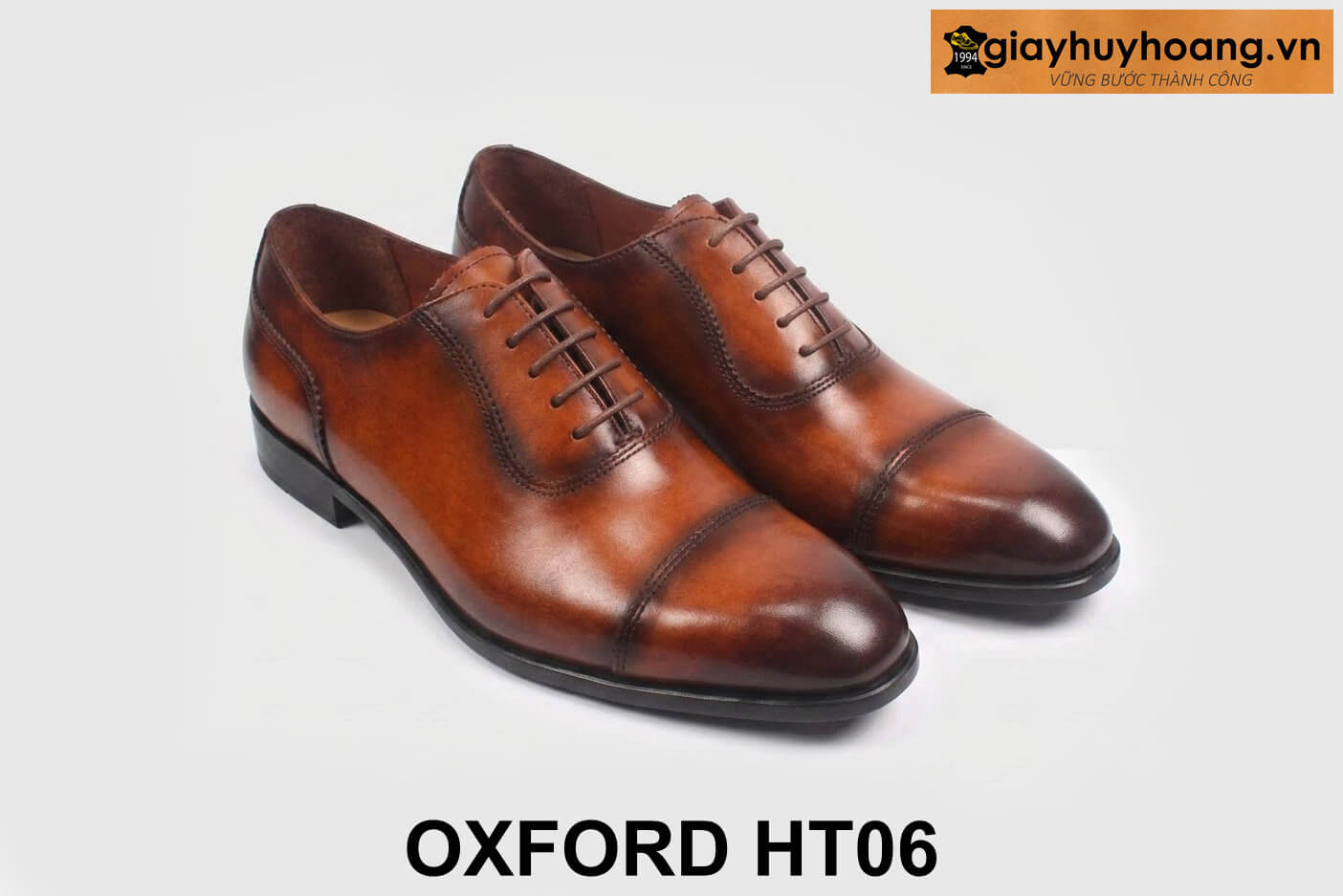 ban-giay-tay-nam-thu-cong-oxford-t06-bo-1 Giày tây da nam Oxford màu bò đế khâu chỉ HT06 004