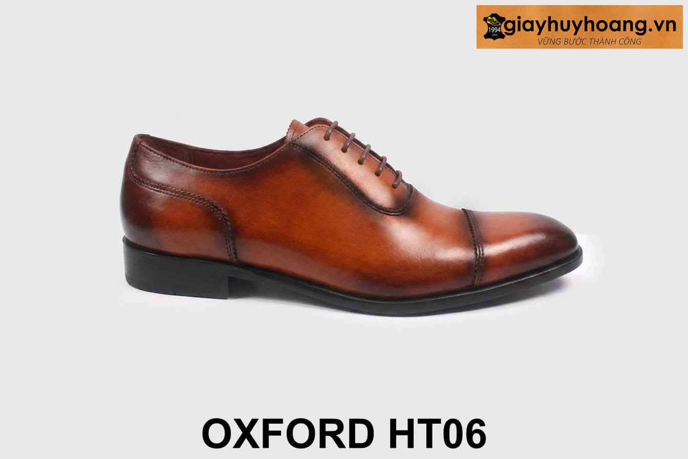 ban-giay-tay-nam-thu-cong-oxford-t06-bo-4 Giày tây da nam Oxford màu bò đế khâu chỉ HT06 001