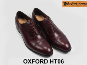 Giày oxford da nam màu đỏ đô hàng hiệu Oxford HT06 004
