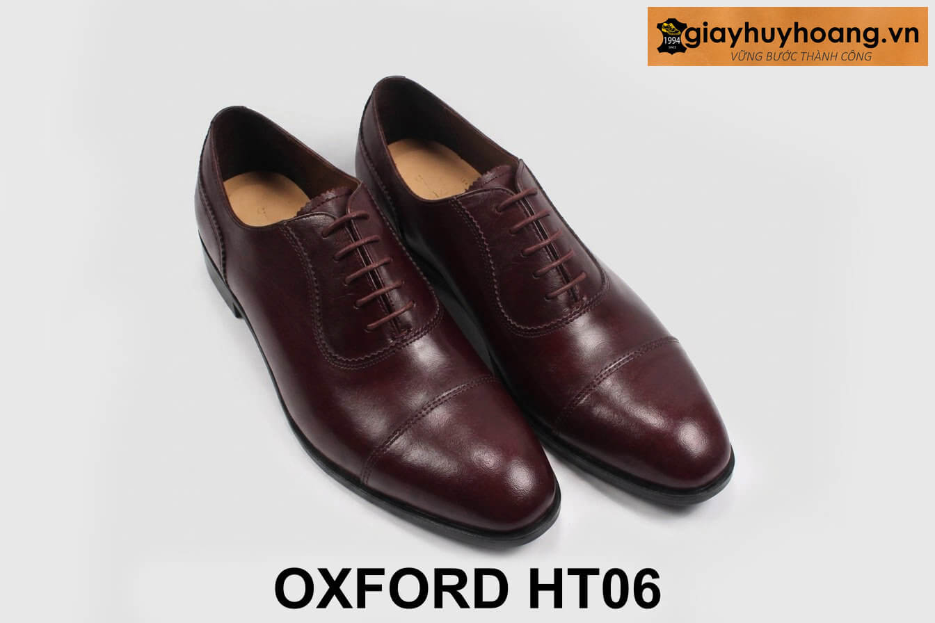 ban-giay-tay-nam-thu-cong-oxford-t06-do-2 Giày oxford da nam màu đỏ đô hàng hiệu Oxford HT06 004