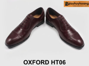 Giày oxford da nam màu đỏ đô hàng hiệu Oxford HT06 003