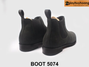 Giày da lộn nam cổ cao màu đen chelsea Boot 5074 003