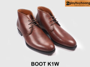Giày da cổ thấp nam nâu sáng Chukka Boot K1W 004