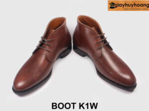 Giày da cổ thấp nam nâu sáng Chukka Boot K1W 003
