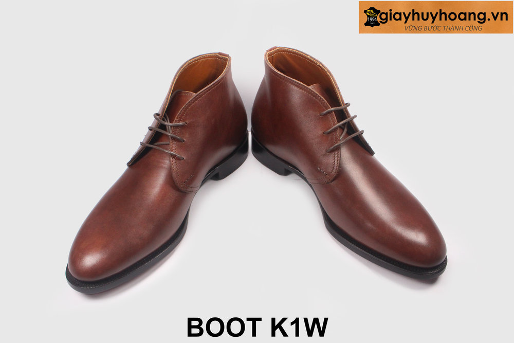 ban-giay-chukka-boot-nam-co-thap-giayhuyhoang-k1w-4 Giày da cổ thấp nam nâu sáng Chukka Boot K1W 003