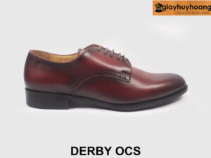 Giày tây nam patina đỏ đô derby nam đẹp OCS 001