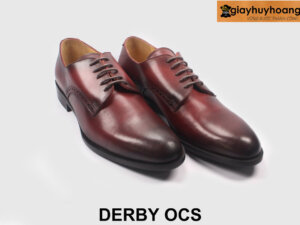 Giày tây nam patina đỏ đô derby nam đẹp OCS 004