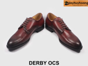 Giày tây nam patina đỏ đô derby nam đẹp OCS 003