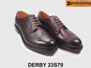 Giày da derby nam Wingtips chính hãng nâu Derby 23S79 004