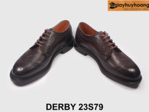 Giày da derby nam Wingtips chính hãng nâu Derby 23S79 003