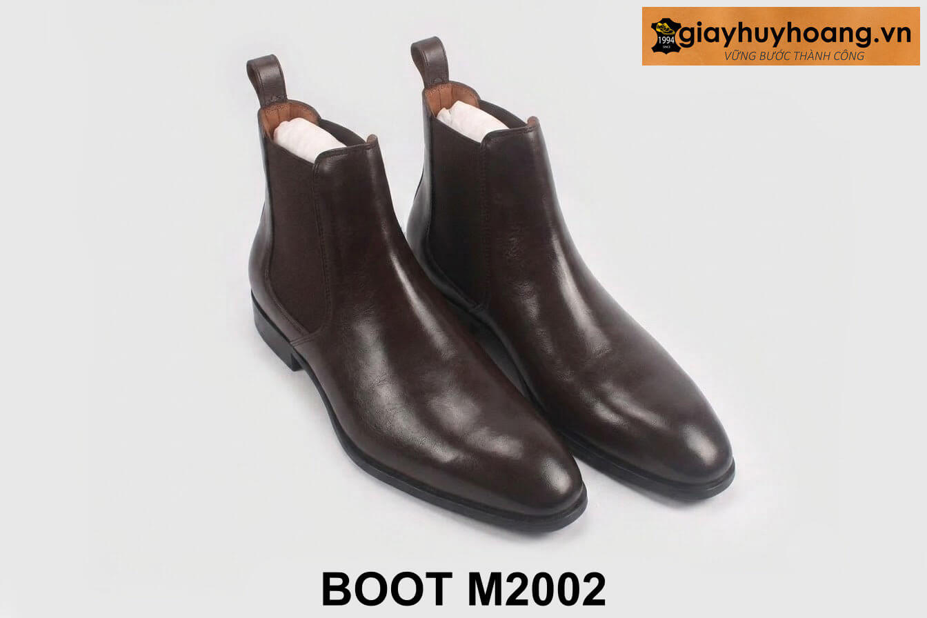 ban-giay-da-nam-boot-cao-cap-m2002-nau-1 Giày da nam cổ cao chelsea Boot M2002 màu nâu 004