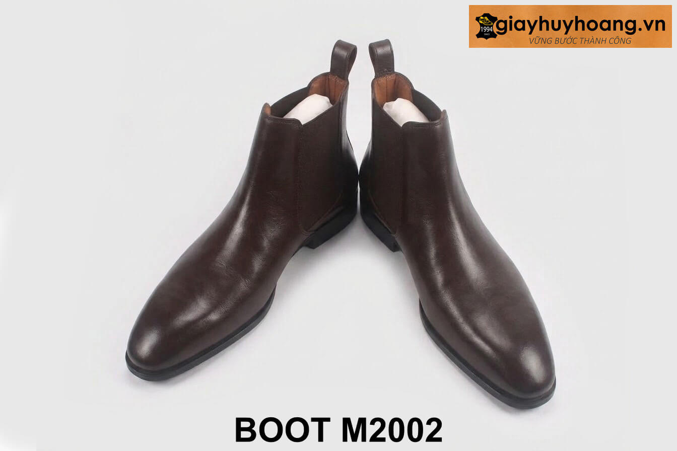 ban-giay-da-nam-boot-cao-cap-m2002-nau-2 Giày da nam cổ cao chelsea Boot M2002 màu nâu 003