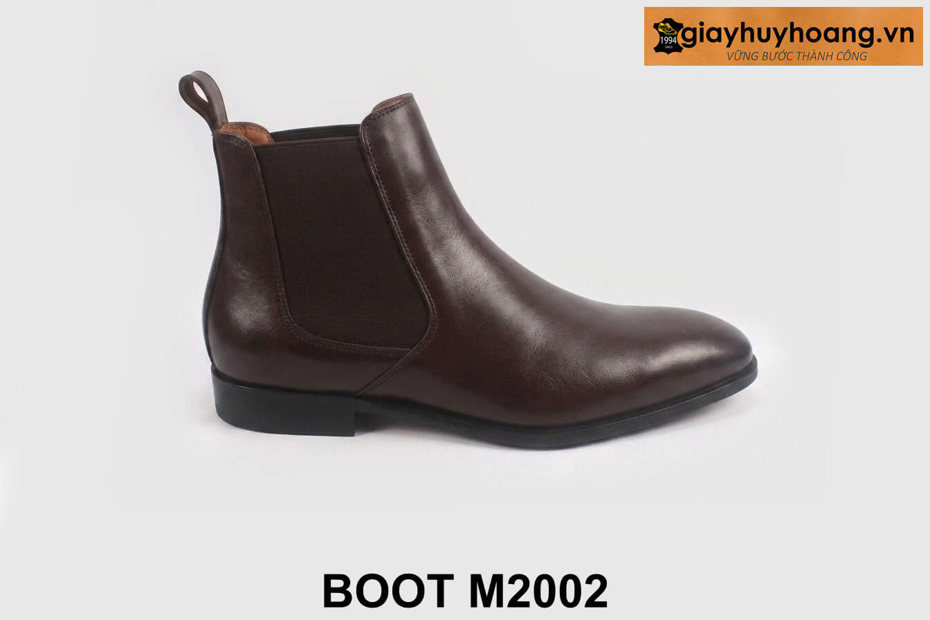 ban-giay-da-nam-boot-cao-cap-m2002-nau-4 Giày da nam cổ cao chelsea Boot M2002 màu nâu 001