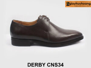 [Size 41] Giày da nam derby 2 cặp lỗ buộc dây nâu CNS34 001