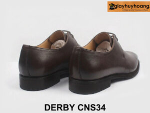 [Size 41] Giày da nam derby 2 cặp lỗ buộc dây nâu CNS34 002