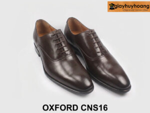 Giày da oxford nam nâu mũi trơn CNS16 004