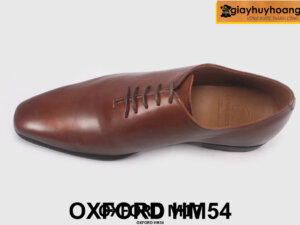 Giày tây oxford nam da bò không họa tiết M54 màu nâu 005