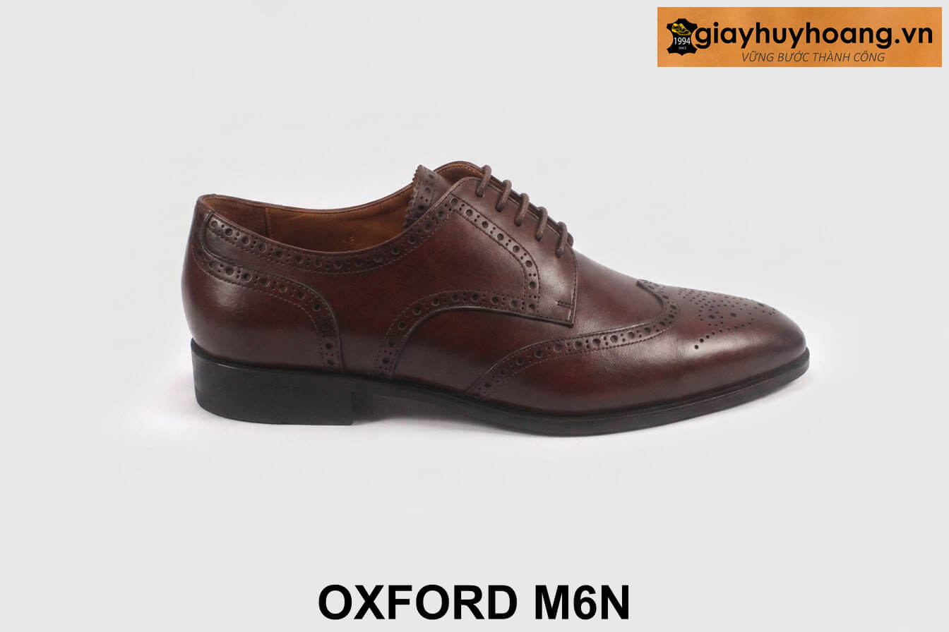 ban-giay-da-nam-cao-cap-oxford-htm54-nau-4 Giày derby nam thiết kế đục lỗ cánh chim M6N nâu 001